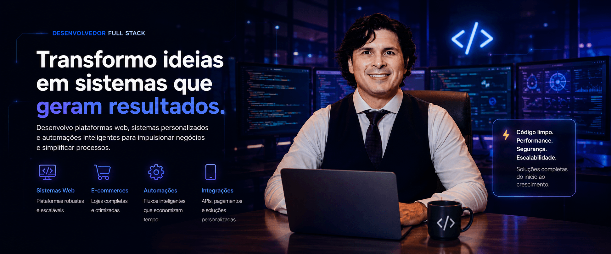 Thomas J. Ferreira, desenvolvedor de sistemas e soluções digitais.